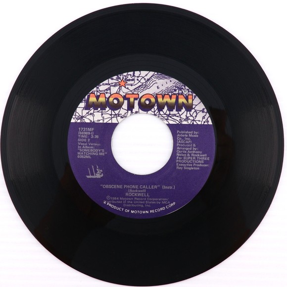 Rockwell - Obscene Phone Caller 1984 Electro-Funk 45 rpm 7" Single Record Motown - Picture 2 of 8